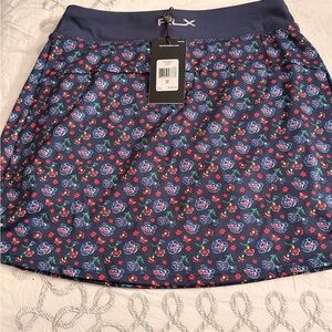Polo by Ralph Lauren Navy and Red Floral Mini Skirt